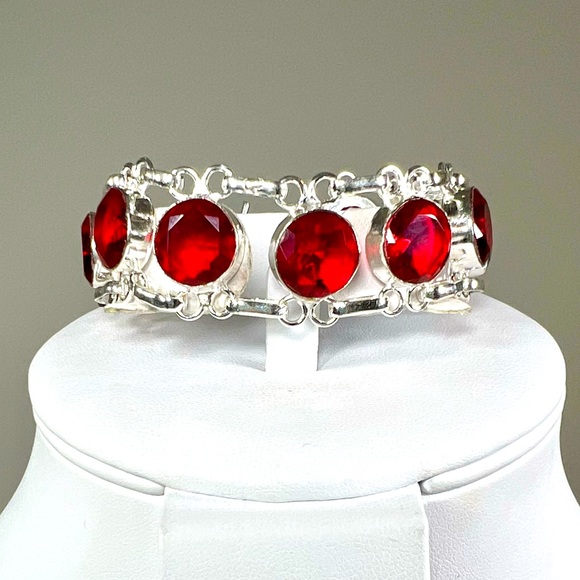Garnet 925 Bracelet - Picture 1 of 5